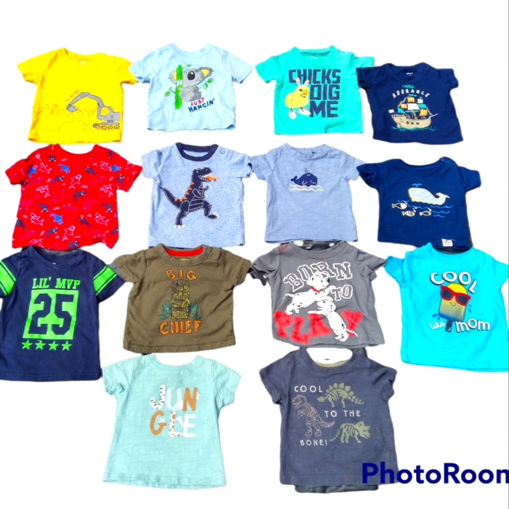 Boys 3-6 month 14 piece! Graphic shirt lot.